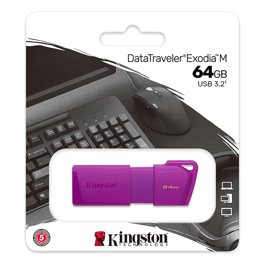 [KC-U2L64-7LP] USB KINGSTON DATATRAVELER EXODIA M 64GB PURPURA