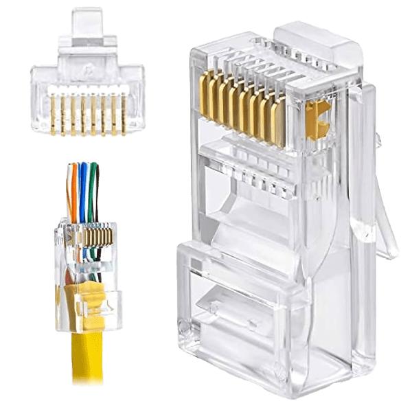 [PASSTH-RJ45-CAT6] CONECTOR RJ45 PASS-THROUGH CAT.6 100PCS