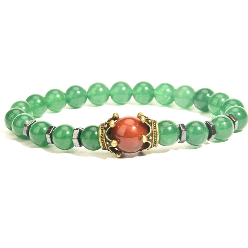 [VERDE-ÓNIX] PULSERA PAREJA AVENTURINA VERDE ÓNIX