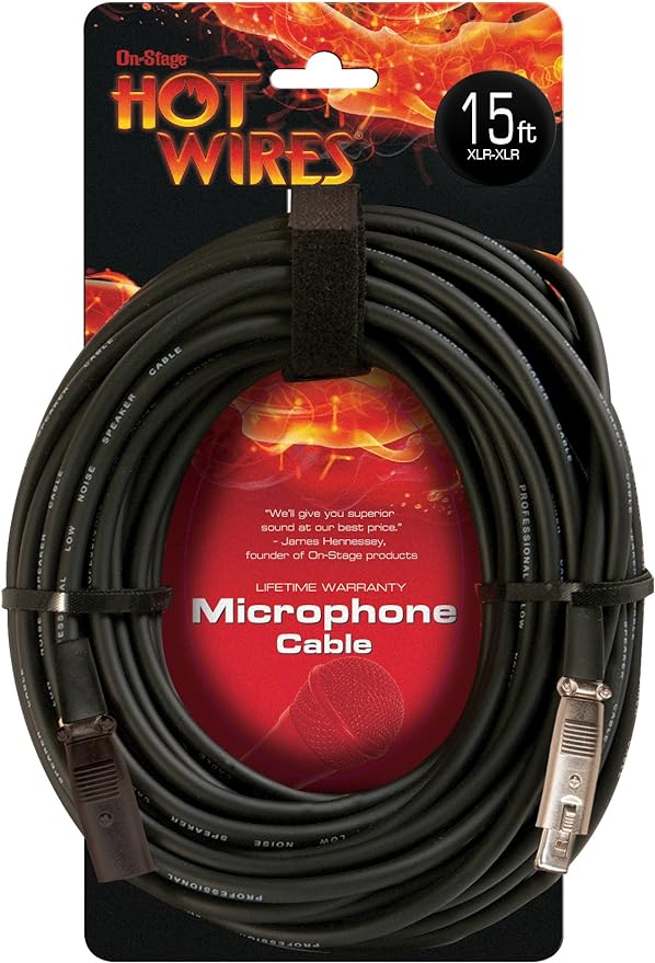 [XLR-15FT] CABLE DE MICROFONO XLR PARA EL ESCENARIO, 15 PIES