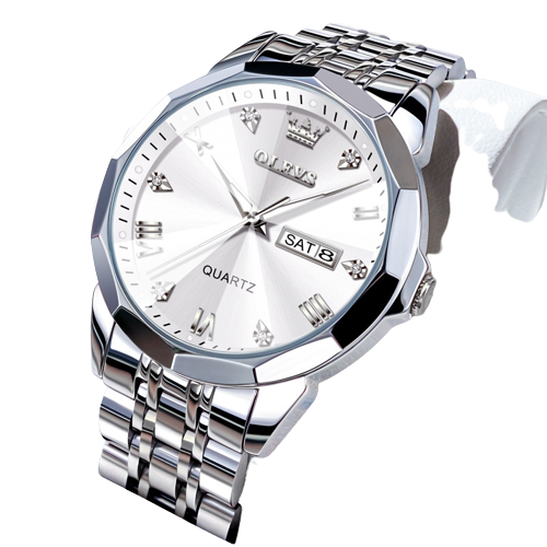 [9931-BLANCO] RELOJ OLEVS 9931 TIRA DE ACERO BLANCO