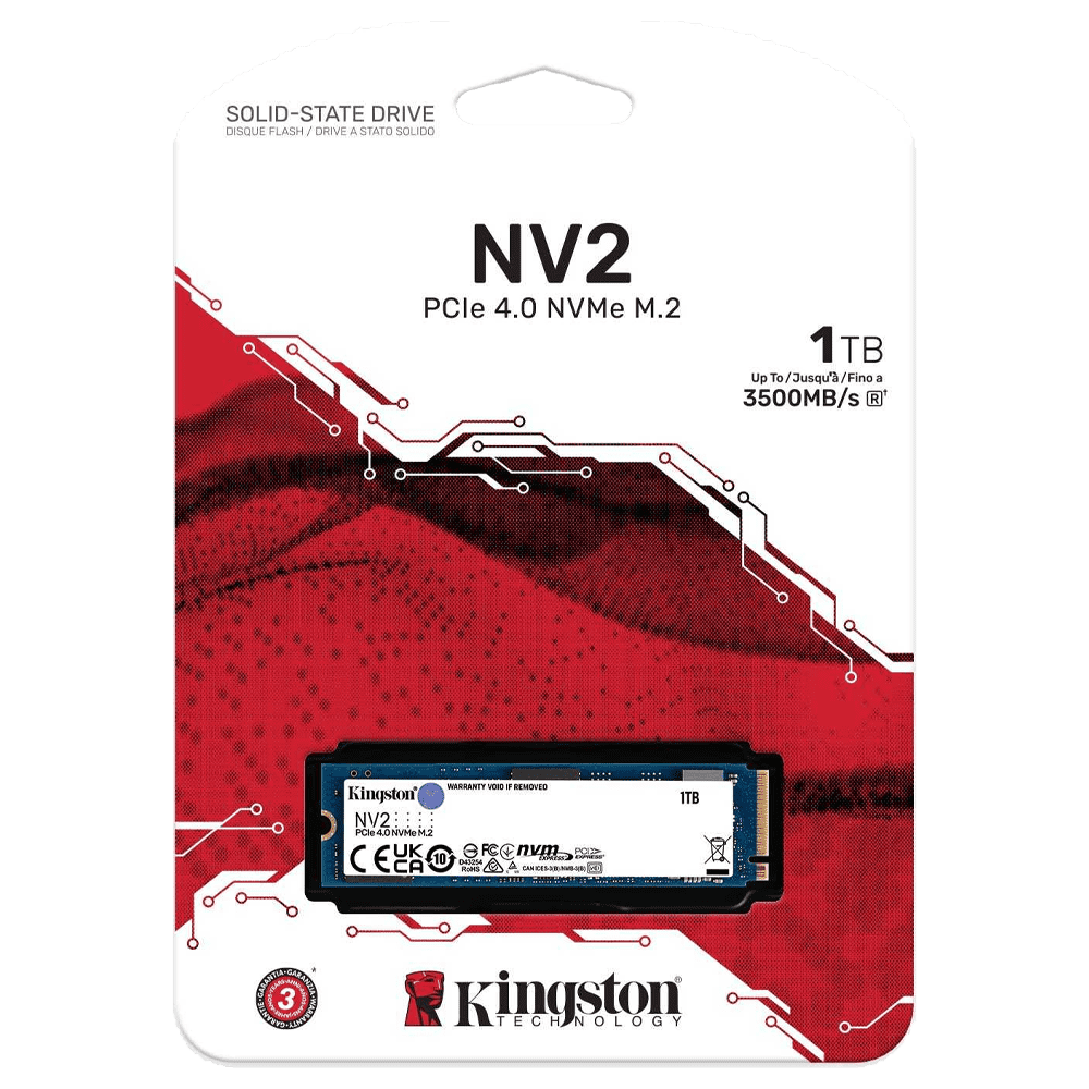 [SNV2S/1000G] KINGSTON NV2 - DISCO DURO SSD NVME PCIE 4.0 1TB M.2 2280