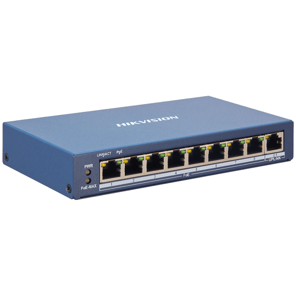 [DS-3E1309P-EI] HIKVISION SWITCH POE - 8 PUERTOS POE 10/100 / 1 PUERTOS GIGABIT COMBO / 110W DS-3E1309P-EI