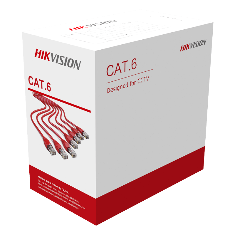 [CAT6-1LN6U-G] HIKVISION CABLE UTP CAT.6 305M 24AWG GRAY DS-1LN6U-G