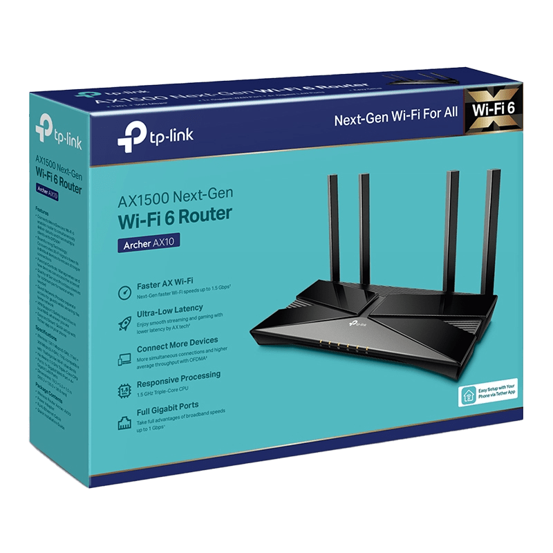 [TPL-ARCHER-AX10] TP-LINK ROUTER WIFI 6 AX1500 ARCHER AX10