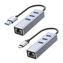 HUB USB 3.0 CON PUERTO GIGABIT INTERNET 4 IN1