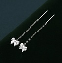 ARETES DE LAZO MARIPOSA DE PLATA(PLATA DE 925)