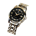 RELOJ MECÁNICO CON CALENDARIO LUMINOSO Y IMPERMEABLE 728 DORADO-NEGRO